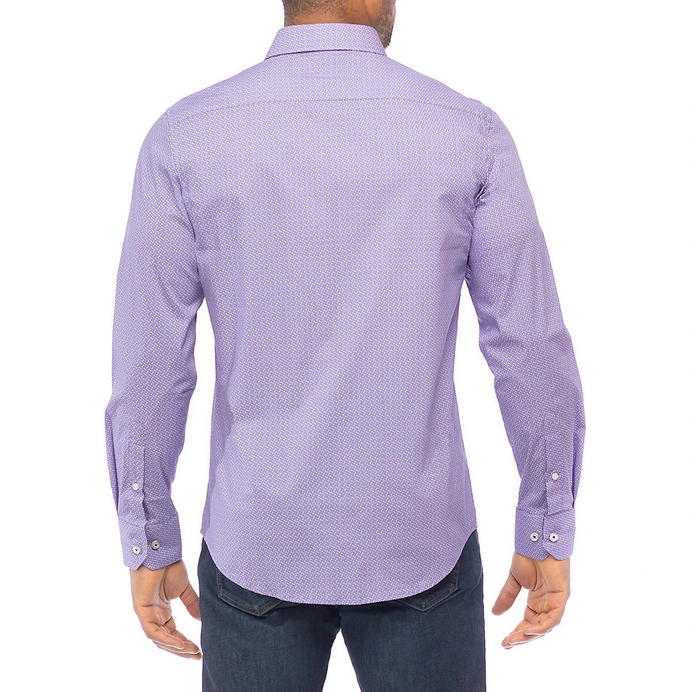 Chemise extensible à motif géométrique
