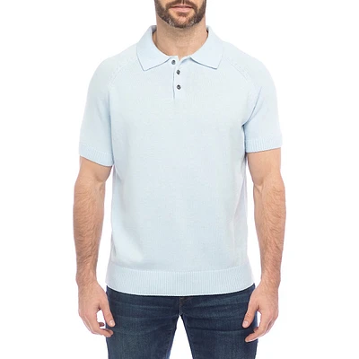 Short-Sleeve Polo Sweater