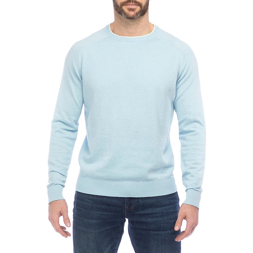 Cotton-Cashmere Crewneck Sweater