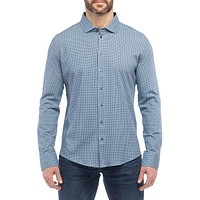 Geometric-Print Knit Shirt