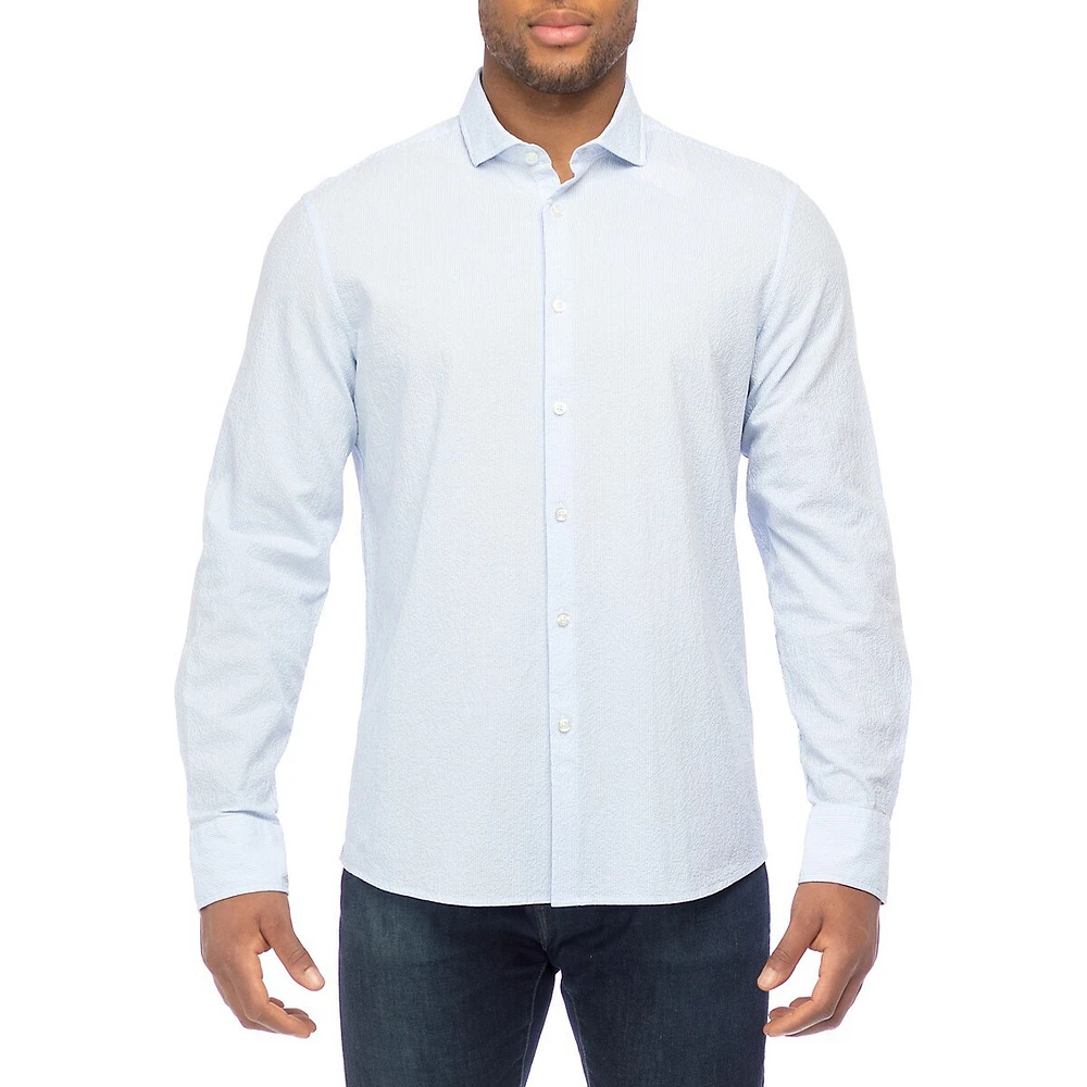 Modern-Fit Seersucker Shirt