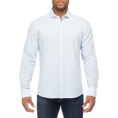 Modern-Fit Seersucker Shirt