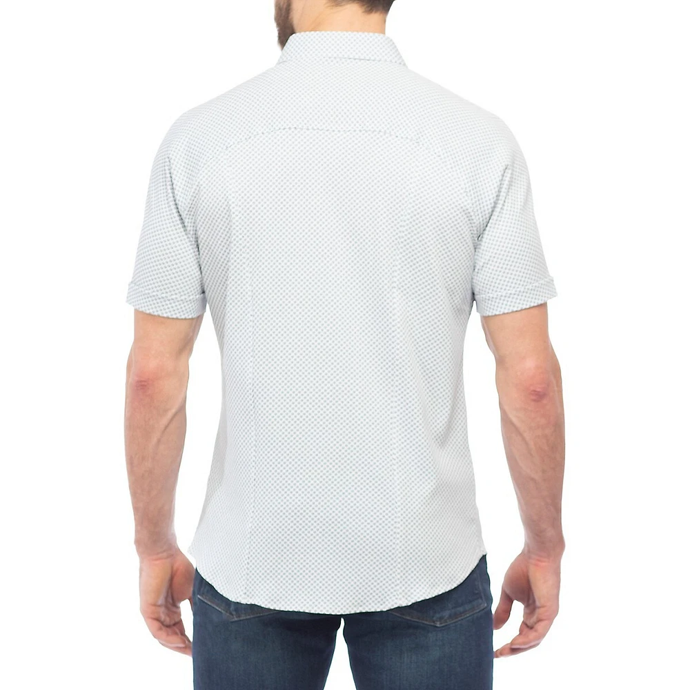 Modern-Fit Micro Medallion-Print Shirt