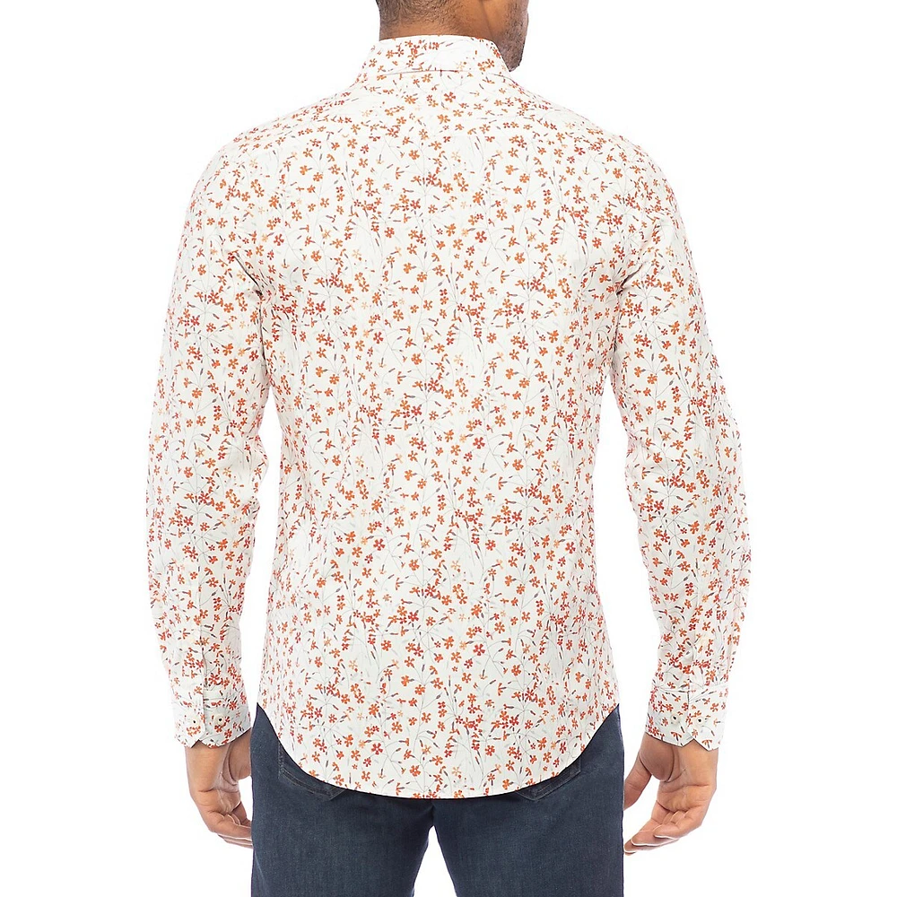 Modern-Fit Floral Shirt