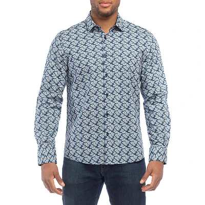 Modern-Fit Floral Shirt