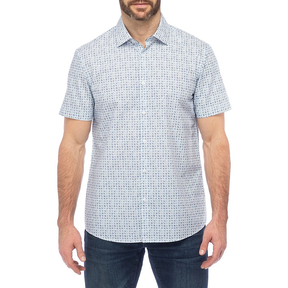 Modern-Fit Medallion-Print Shirt