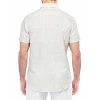 Short-Sleeve Cotton-Linen Shirt