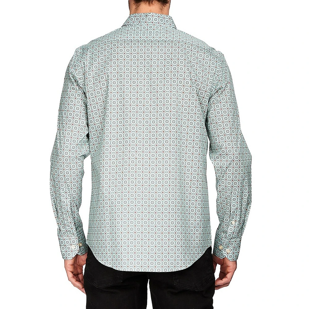 Modern-Fit Print Stretch Shirt