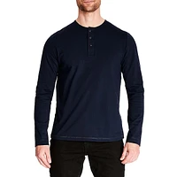 Long-Sleeve Henley Top