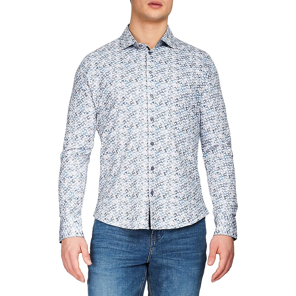 Floral Interlock Knit Shirt