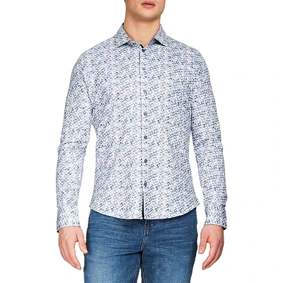 Floral Interlock Knit Shirt