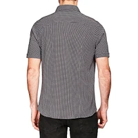 Modern-Fit 4-FLEX Mini Geo-Print Short-Sleeve Shirt