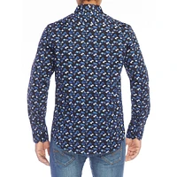 Modern-Fit Floral Stretch Shirt