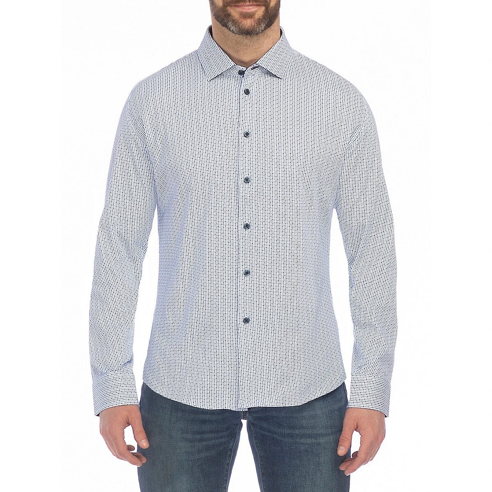 Modern-Fit Micro Dot-Print Shirt