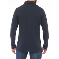 Polo-Style Long-Sleeve Jersey Top