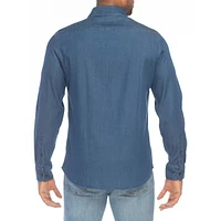 Modern-Fit Denim Stretch Shirt