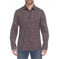 Floral-Printed Stretch Shirt