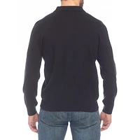 Long-Sleeve Polo Sweater