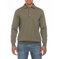 Polo à manches longues coupe moderne Touch of Wool