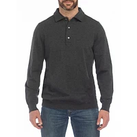 Modern-Fit Long-Sleeve Touch of Wool Polo Shirt