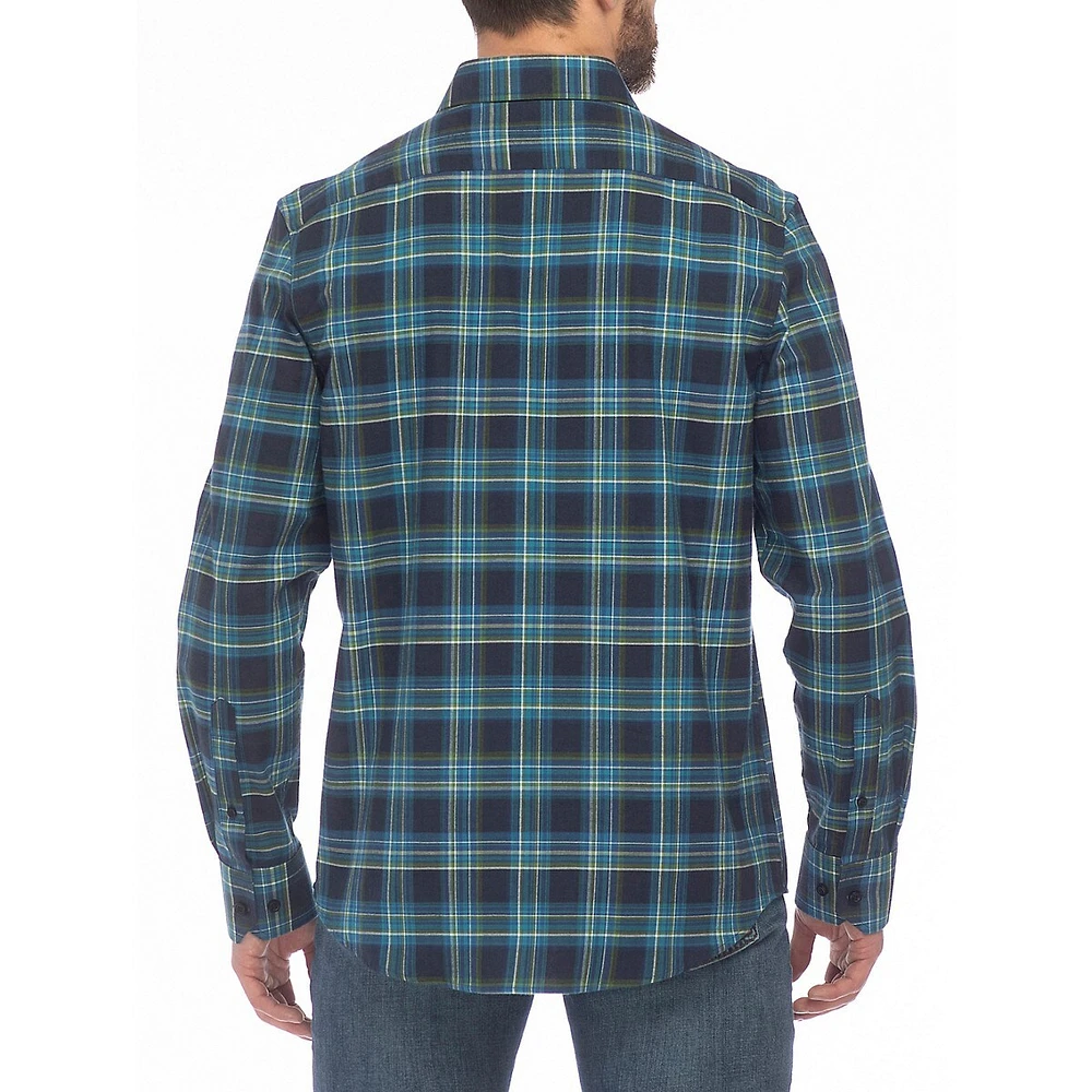 Modern-Fit Big Plaid Flannel Shirt