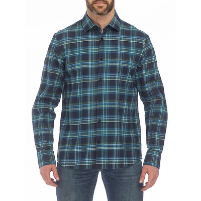 Modern-Fit Big Plaid Flannel Shirt