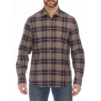 Modern-Fit Big Plaid Flannel Shirt