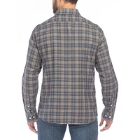 Modern-Fit Plaid Flannel Shirt