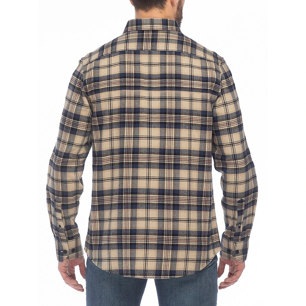 Modern-Fit Plaid Flannel Shirt