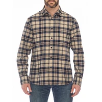 Modern-Fit Plaid Flannel Shirt