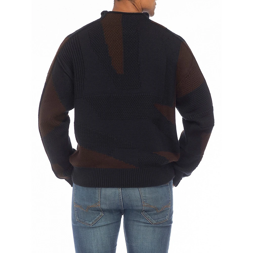 Modern-Fit Mock-Neck Sweater