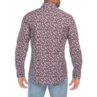 Floral-Print Modern-Fit Stretch Shirt