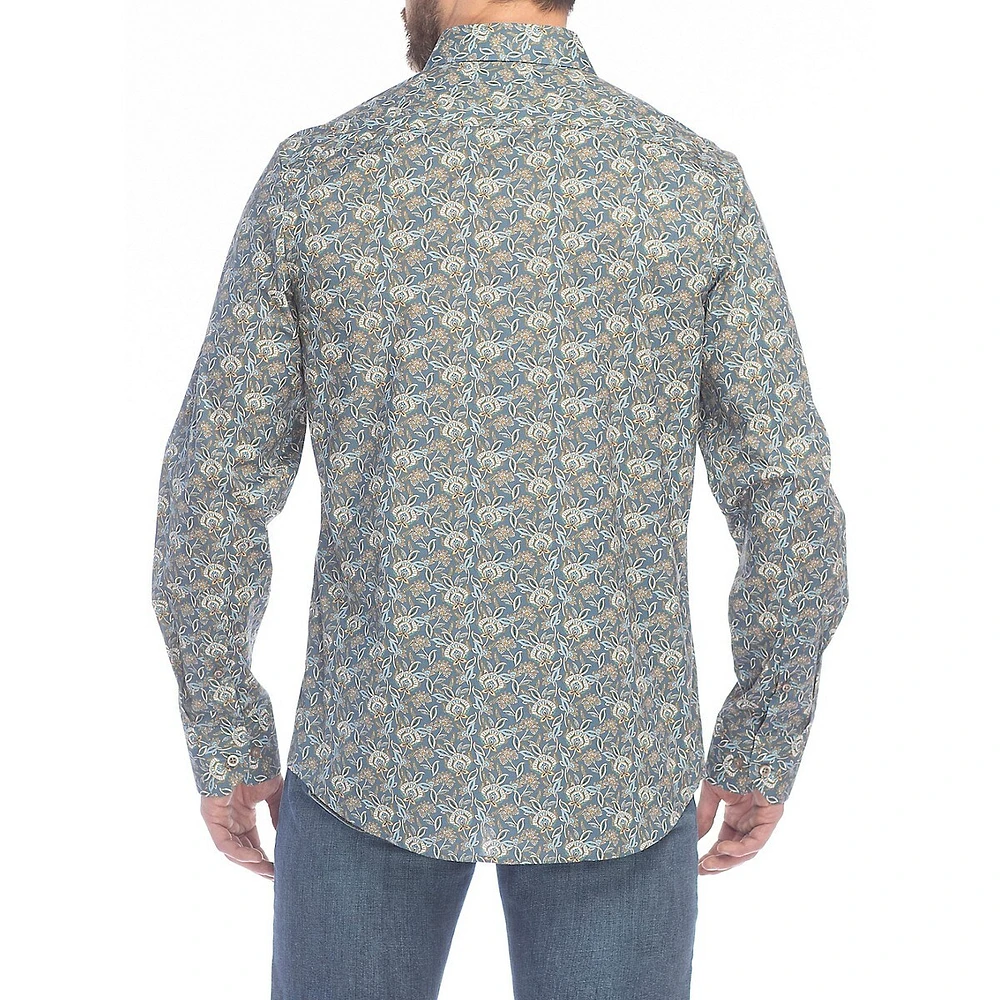 Recurrant-Print Modern-Fit Stretch Shirt