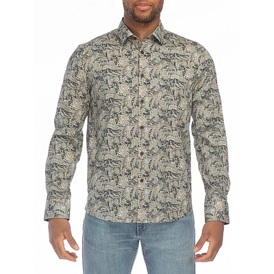 Victorian Floral Modern-Fit Stretch Shirt