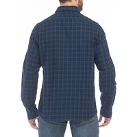 Modern-Fit Plaid Flannel Shirt