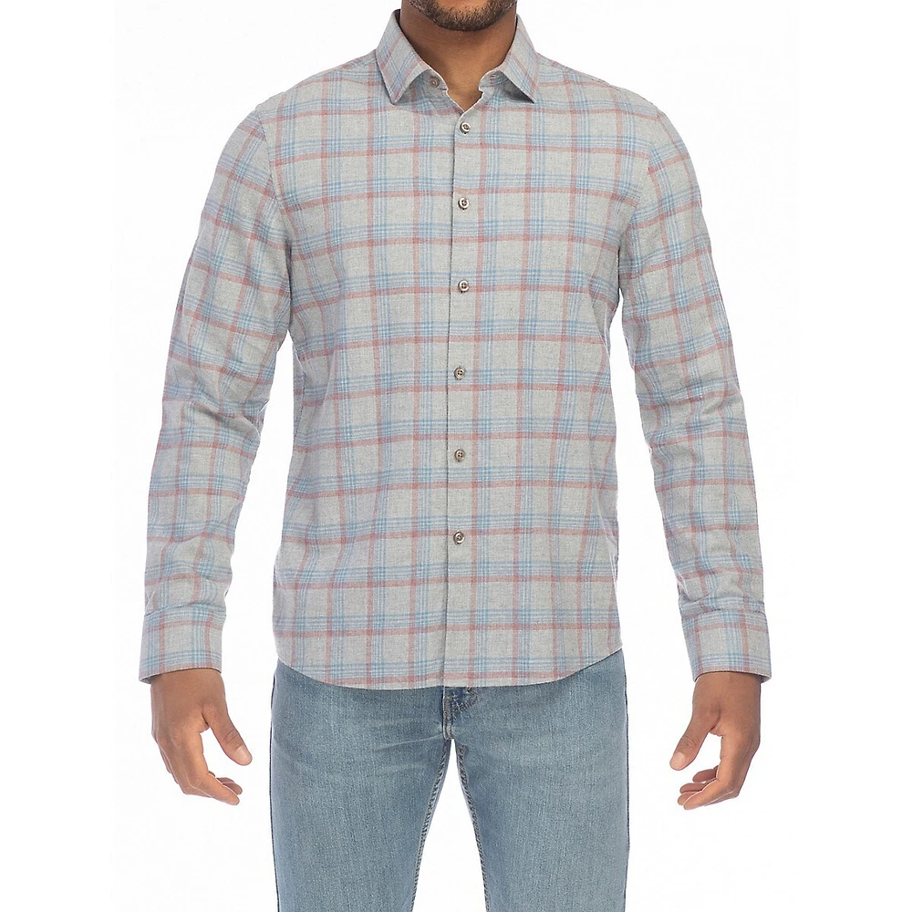 Plaid Flannel Modern-Fit Shirt