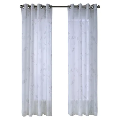 Glenice Semi-Sheer Grommet Curtain Panel
