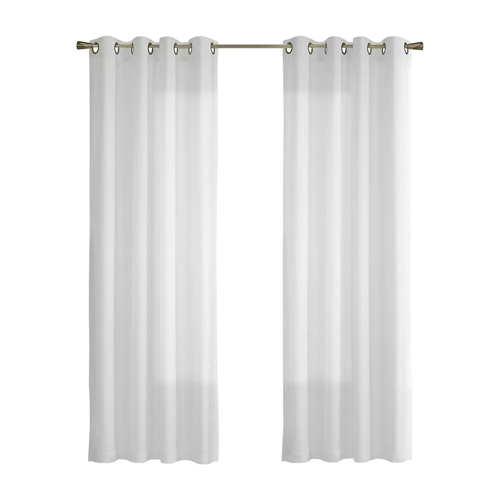 Romina Semi-Sheer Voile Grommet Curtain Panel - 84-Inch
