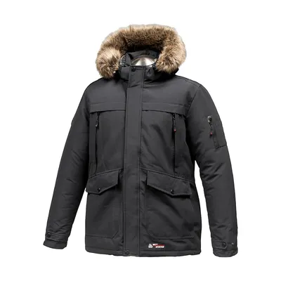 Matrix Multi-Pocket and Faux Fur-Trim Hooded Parka