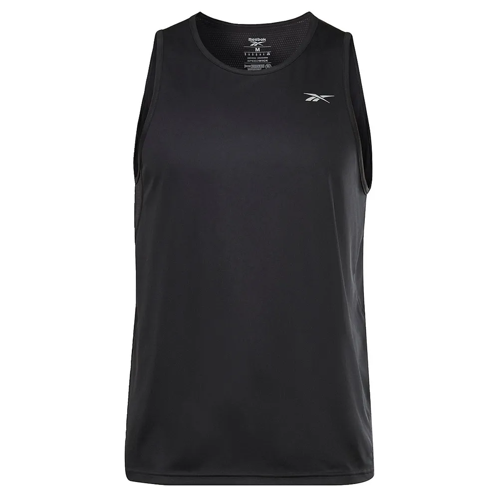 Reebok Speedwick Singlet Sleeveless Round Neck Running T-Shirt For Men -  Black