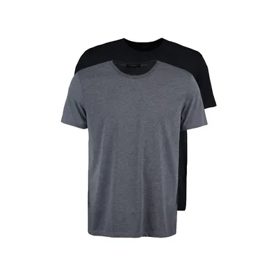 Male Basics Slim Fit Basic Crew Neck Knit T-shirt