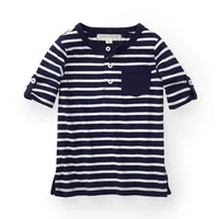 Boys Henley Pocket Tee With Rolled Sleeves