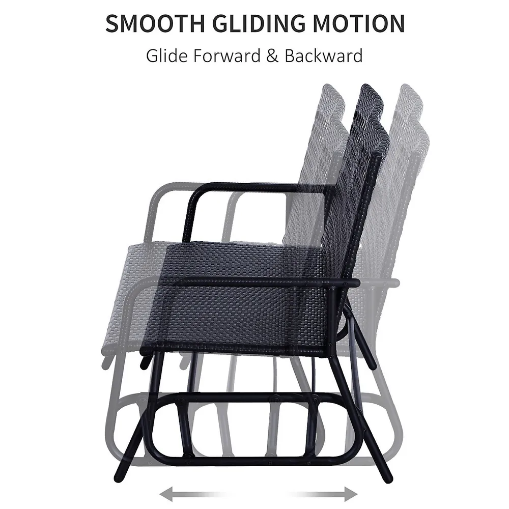 Outdoor Wicker Glider Swing Chair