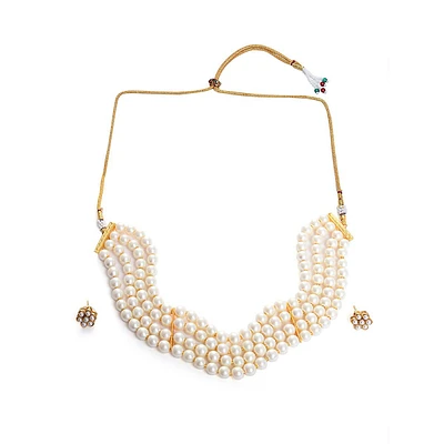 Gold-plated Pearl Jewellery Set