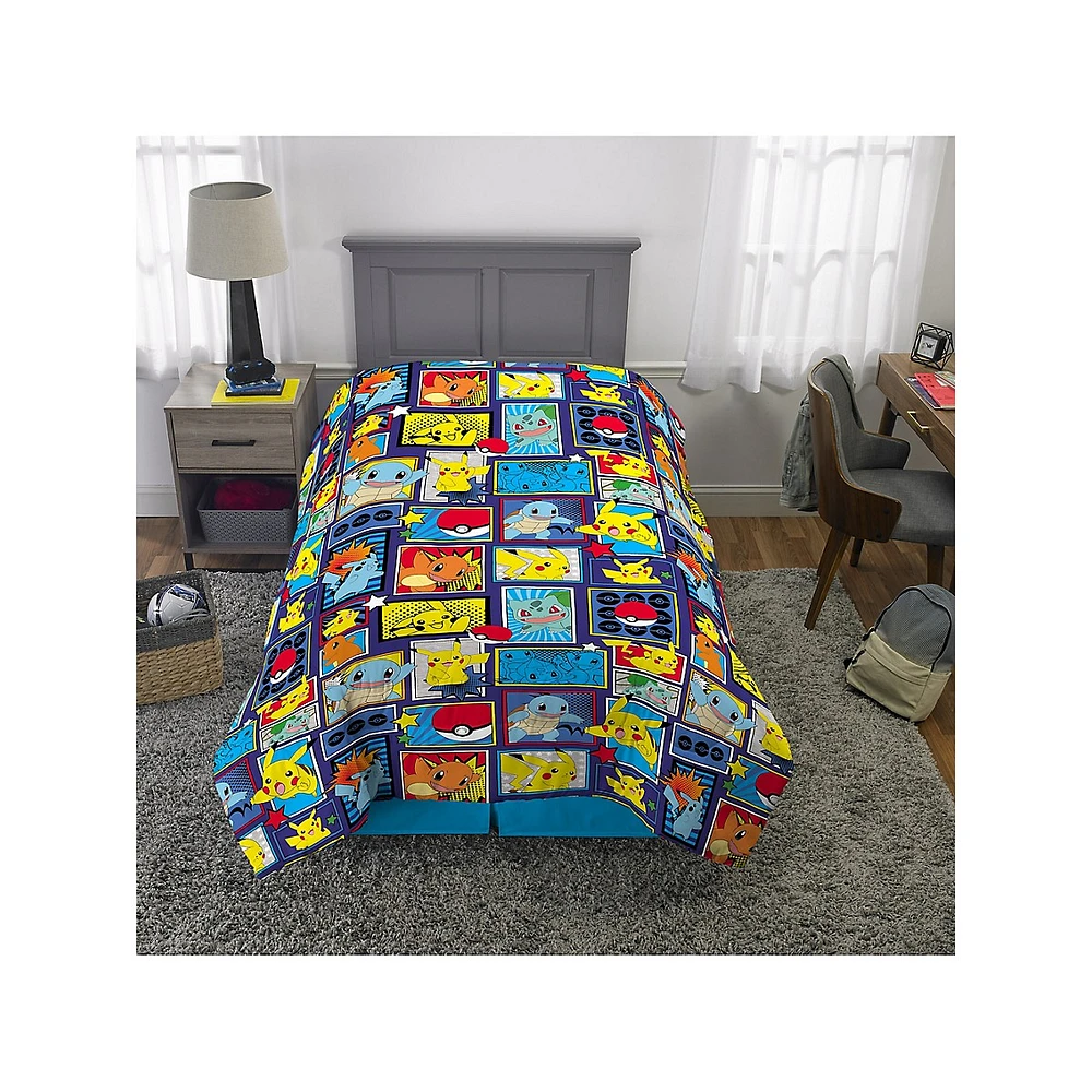 Kid's Pokemon Comics 4-Piece Twin Bed In A Bag