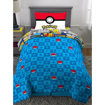 Kid's Pokemon Comics 4-Piece Twin Bed In A Bag