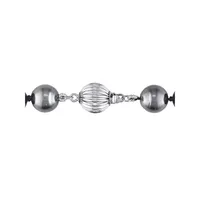 14K White Gold & 8-10MM Platinum Tahitian Pearl Strand Necklace