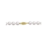 14K Yellow Gold Clasp & 7-7.5MM Japanese Akoya Cultured Pearl Necklace