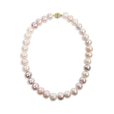 14K Yellow Gold & 12.5-14.5MM Cultured Freshwater Pearl Strand Necklace