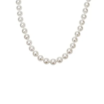 14K Yellow Gold & 9MM-11MM White Cultured South Sea Pearl Strand Necklace - 18-Inch